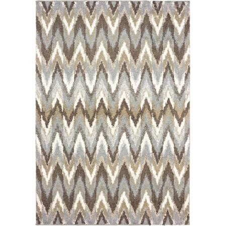 Oriental Weavers 3 ft. 10 in. x 5 ft. 5 in. Verona Casual Area Rug, Grey V004D6117165ST